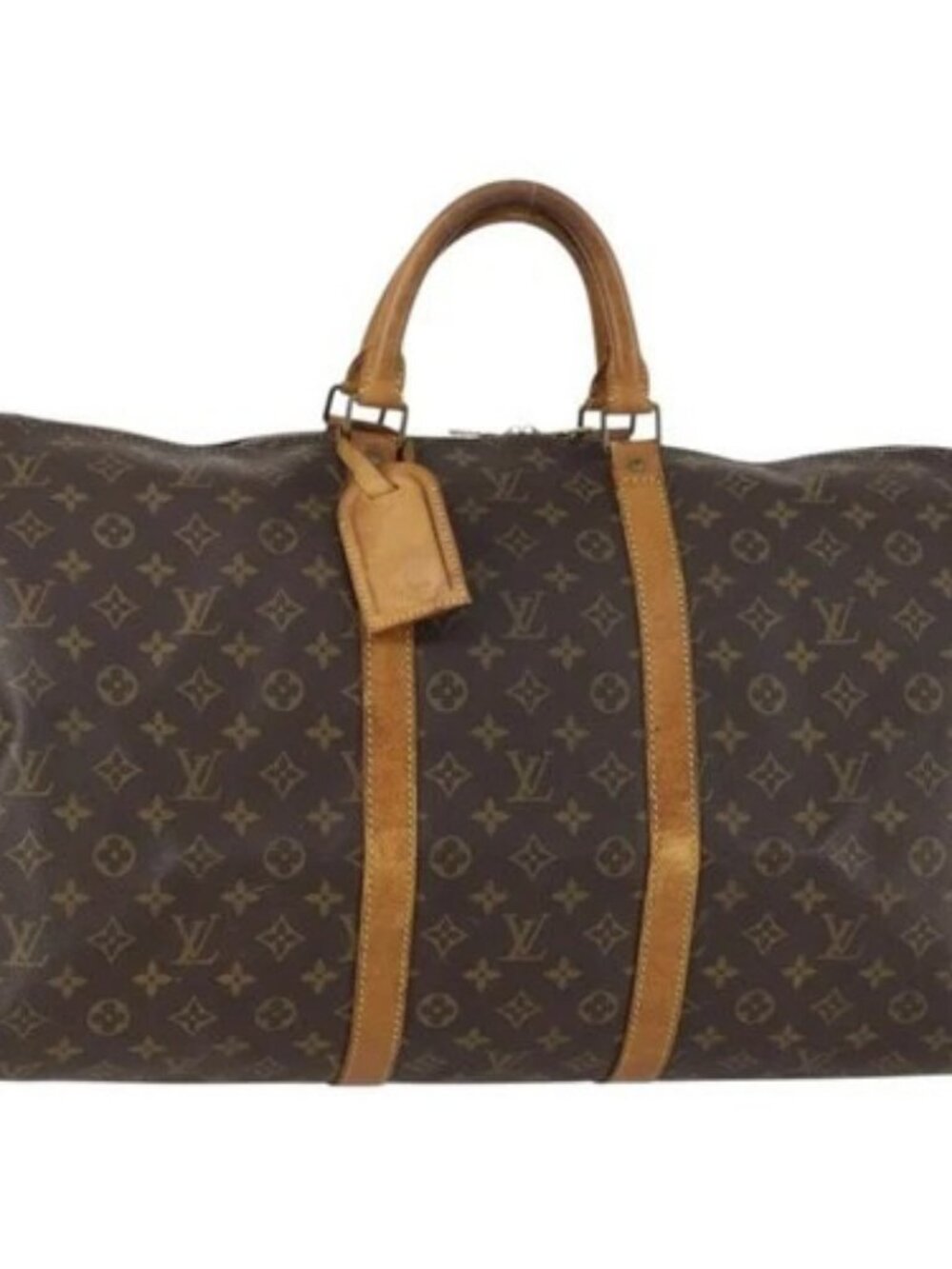 LOUIS VUITTON Monogram Keepall 55 Boston Bag M41424 LV Auth 160147